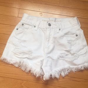White mom shorts